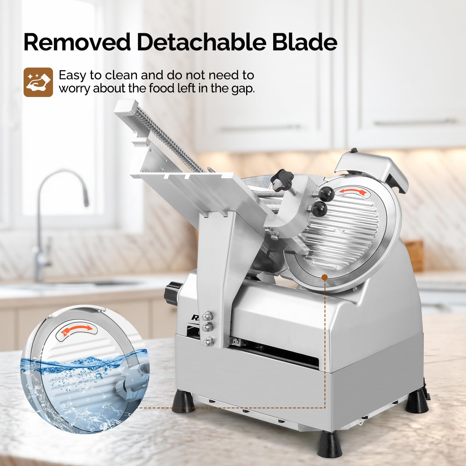 ROVSUN 540W 110V Fully Automatic Commercial Meat Slicer with 10" Blade