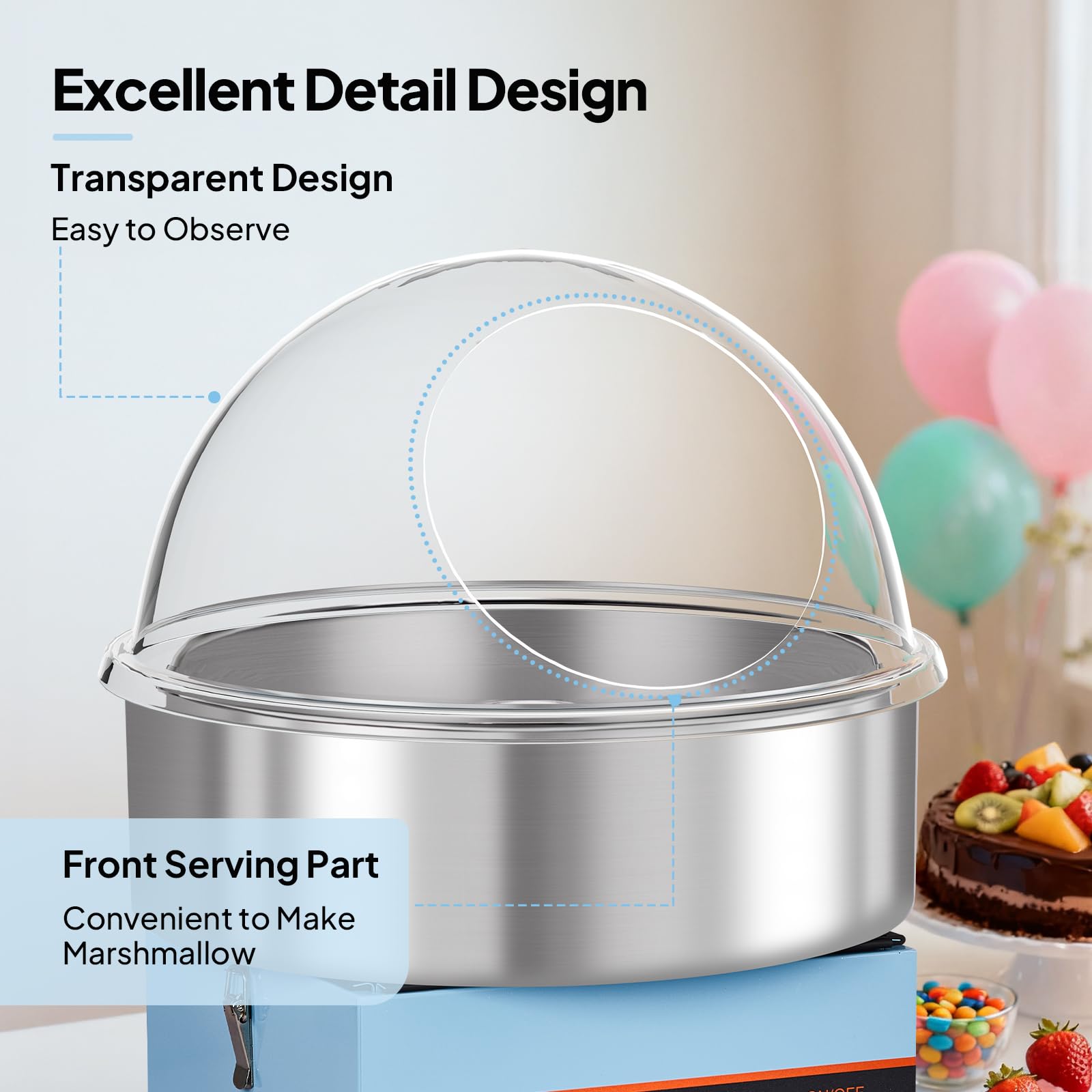 ROVSUN 15 Inch Cotton Candy Machine Cover