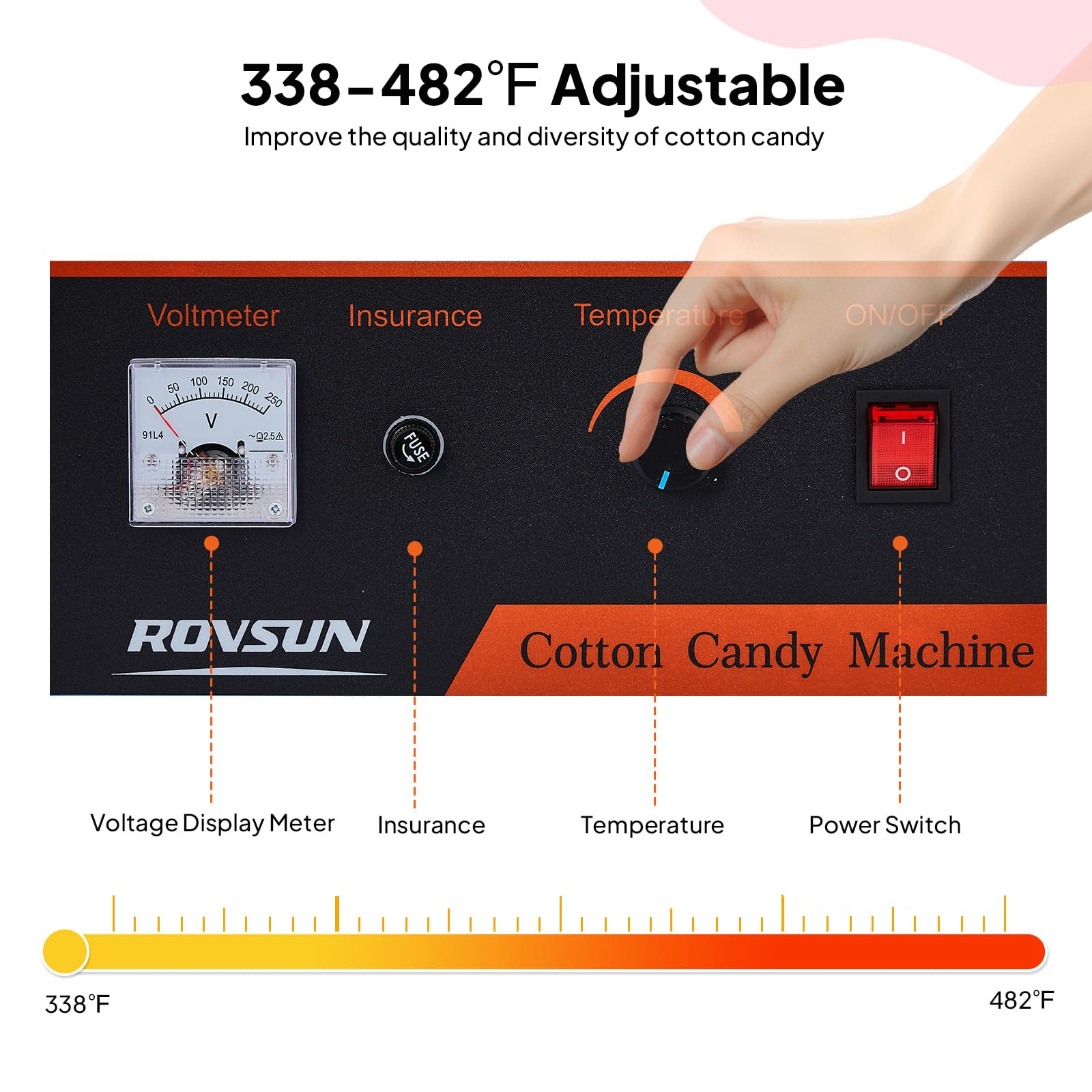 ROVSUN 15" Cotton Candy Machine Red