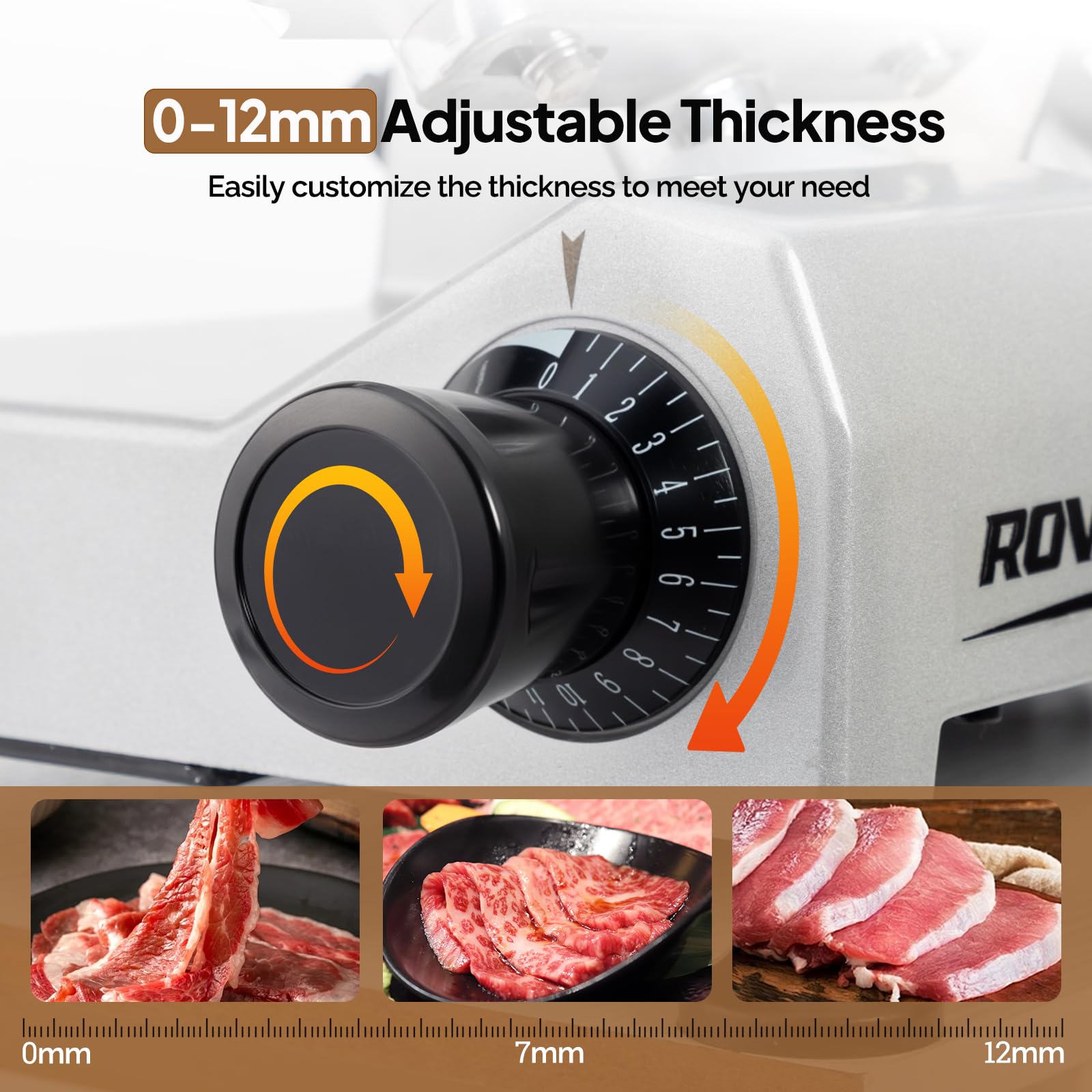ROVSUN 8" 300W 110V Manual Gravity Feed Meat Slicer