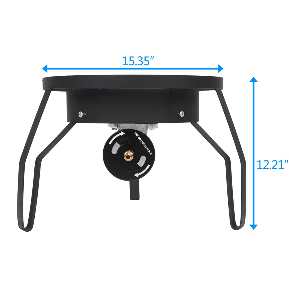 ROVSUN Single Burner 200,000 BTU Outdoor Propane Stove Round