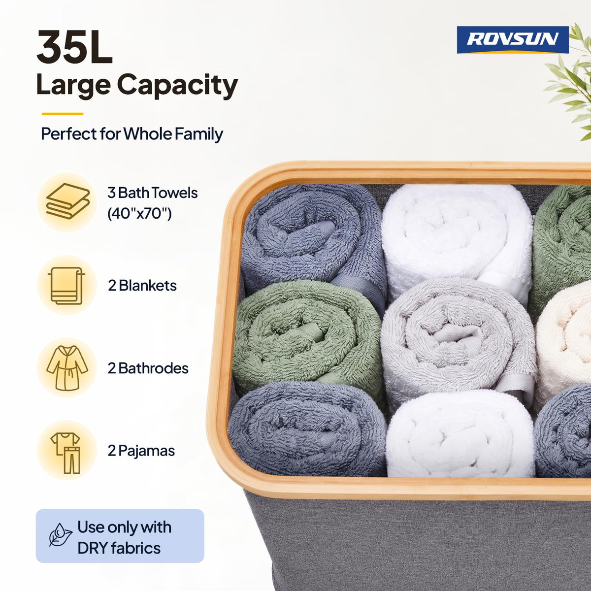 ROVSUN 35L Foldable Towel Warmer Bucket