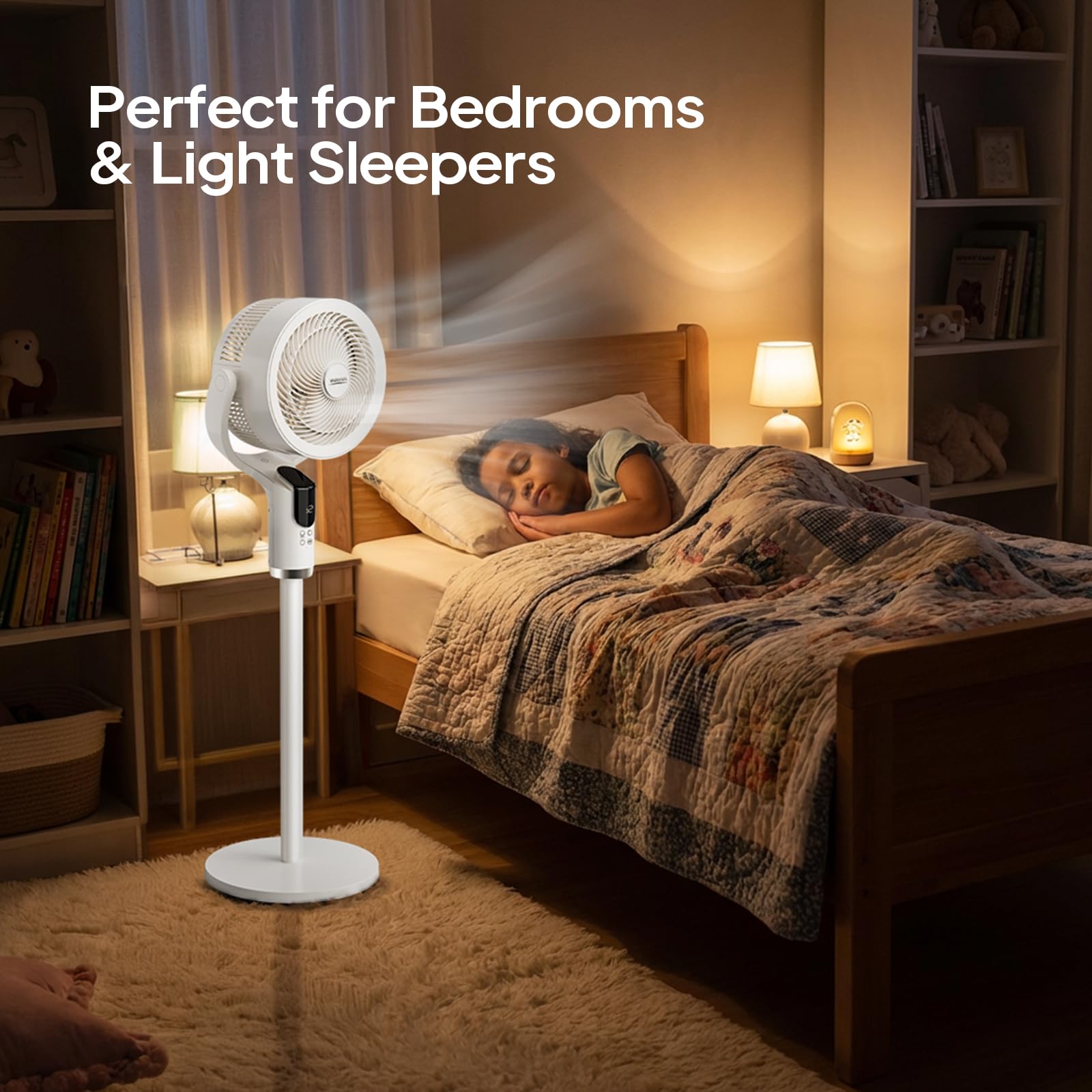 ROVSUN 43" 40W 110V Industrial Pedestal Fan White