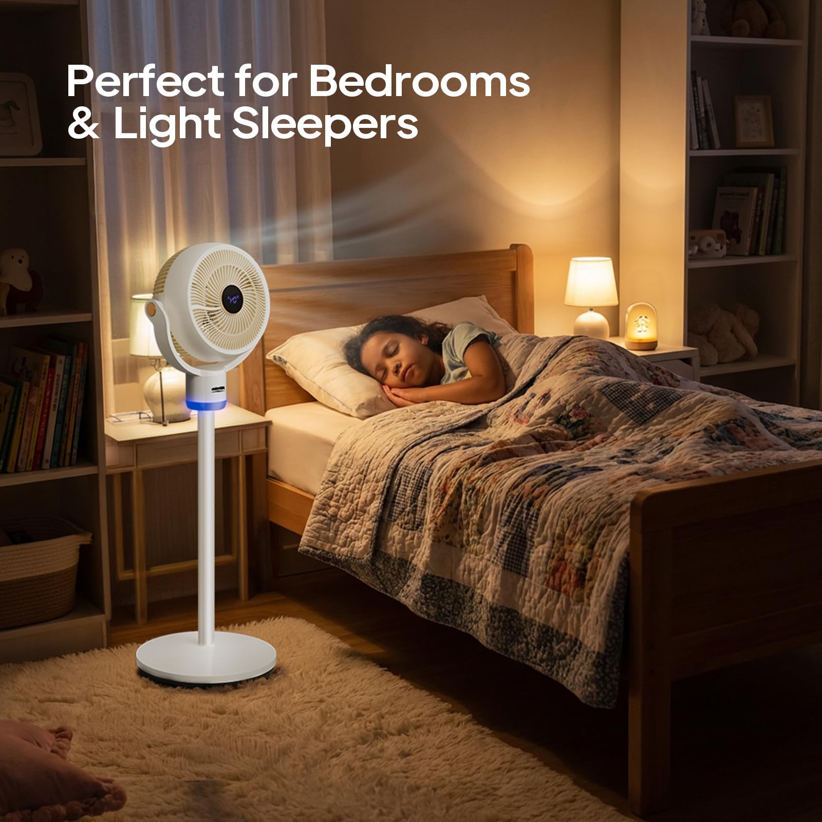 ROVSUN 40" 40W 110V Industrial Pedestal Fan White