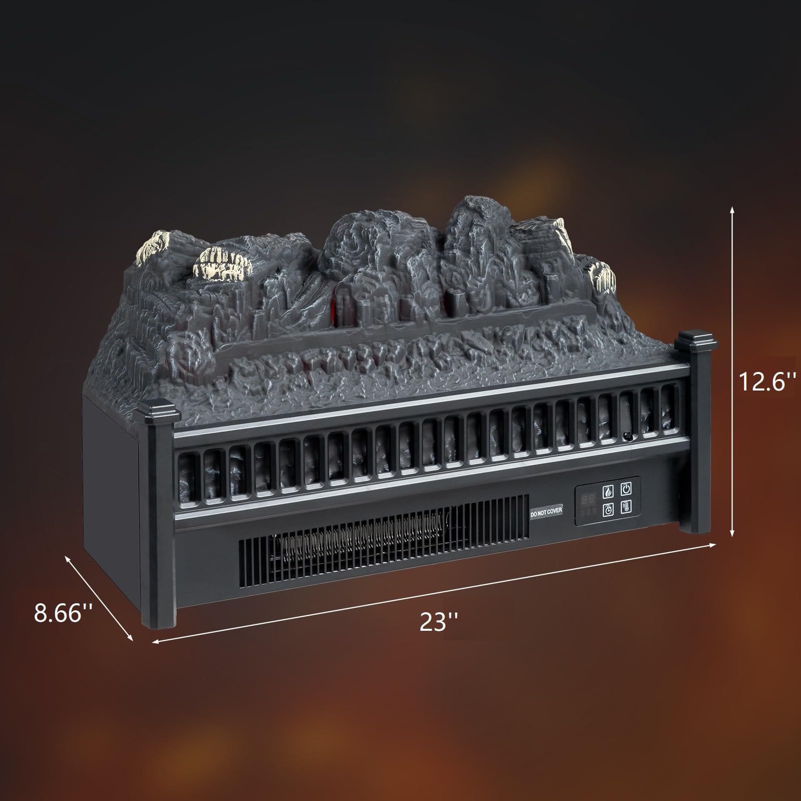 ROVSUN 23" 1400W 120V Electric Fireplace Insert Log with Remote