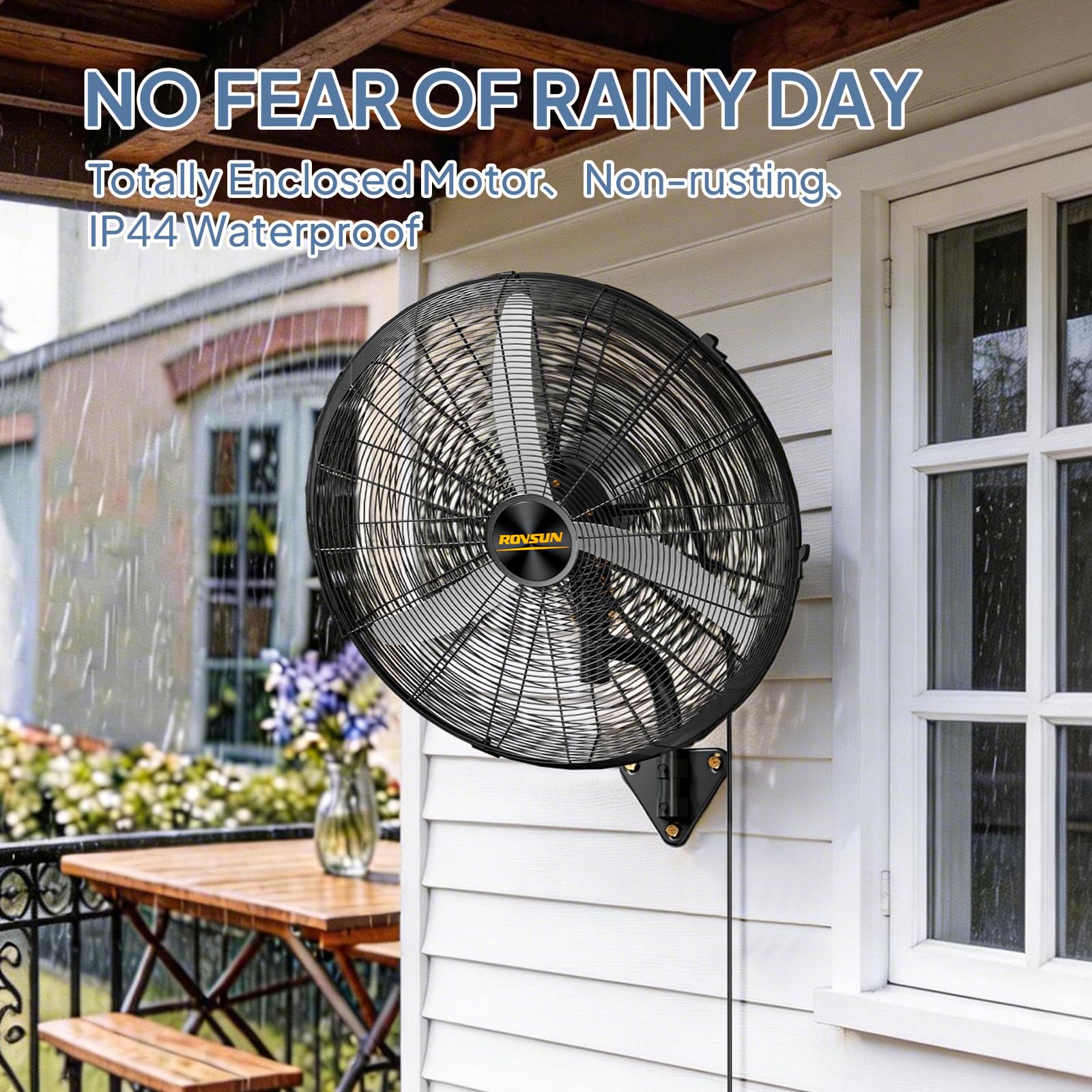 ROVSUN 20" 63W 110V Industrial Wall Mounted Fan with Remote Control