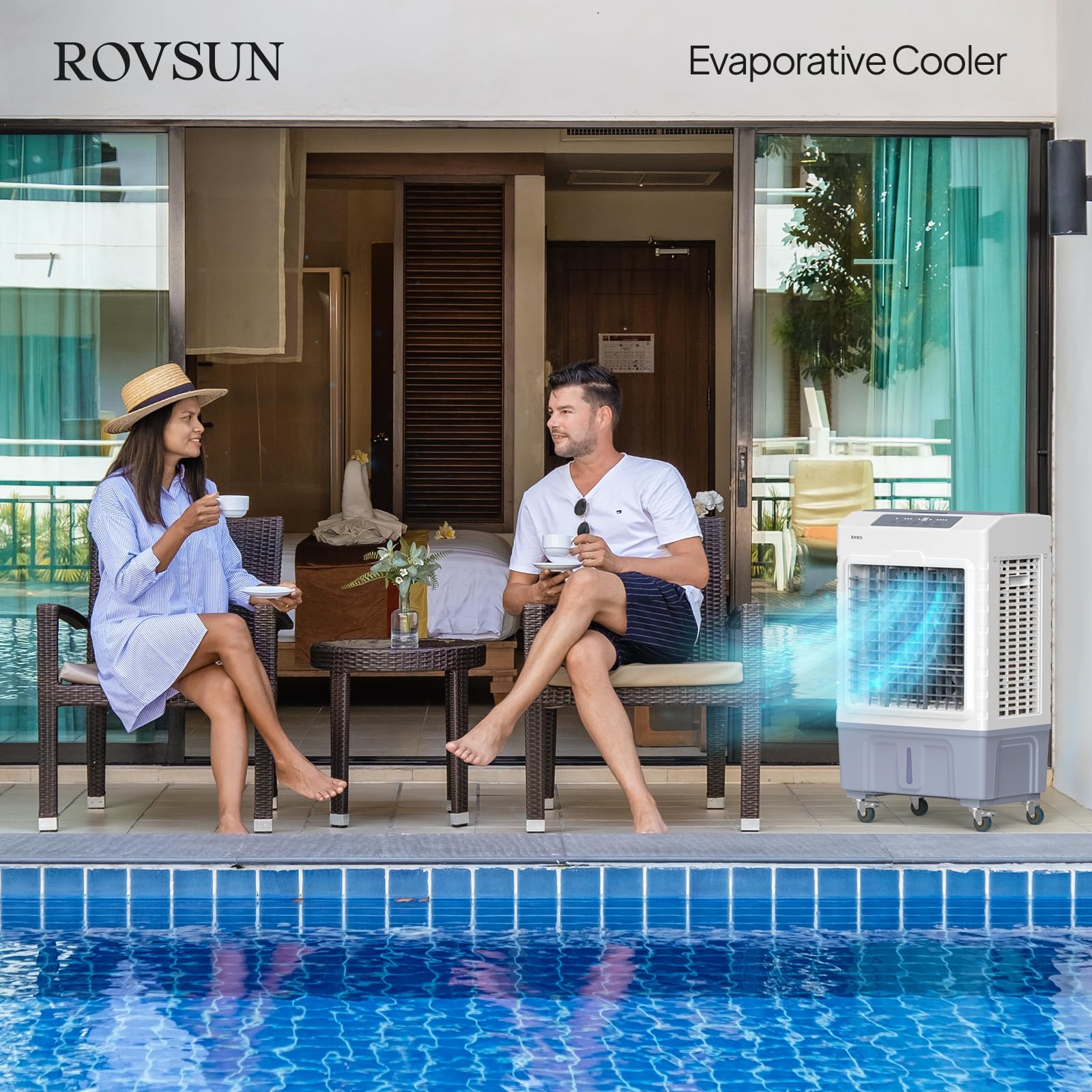 ROVSUN 10.5 Gal Portable Evaporative Air Cooler with Remote Control