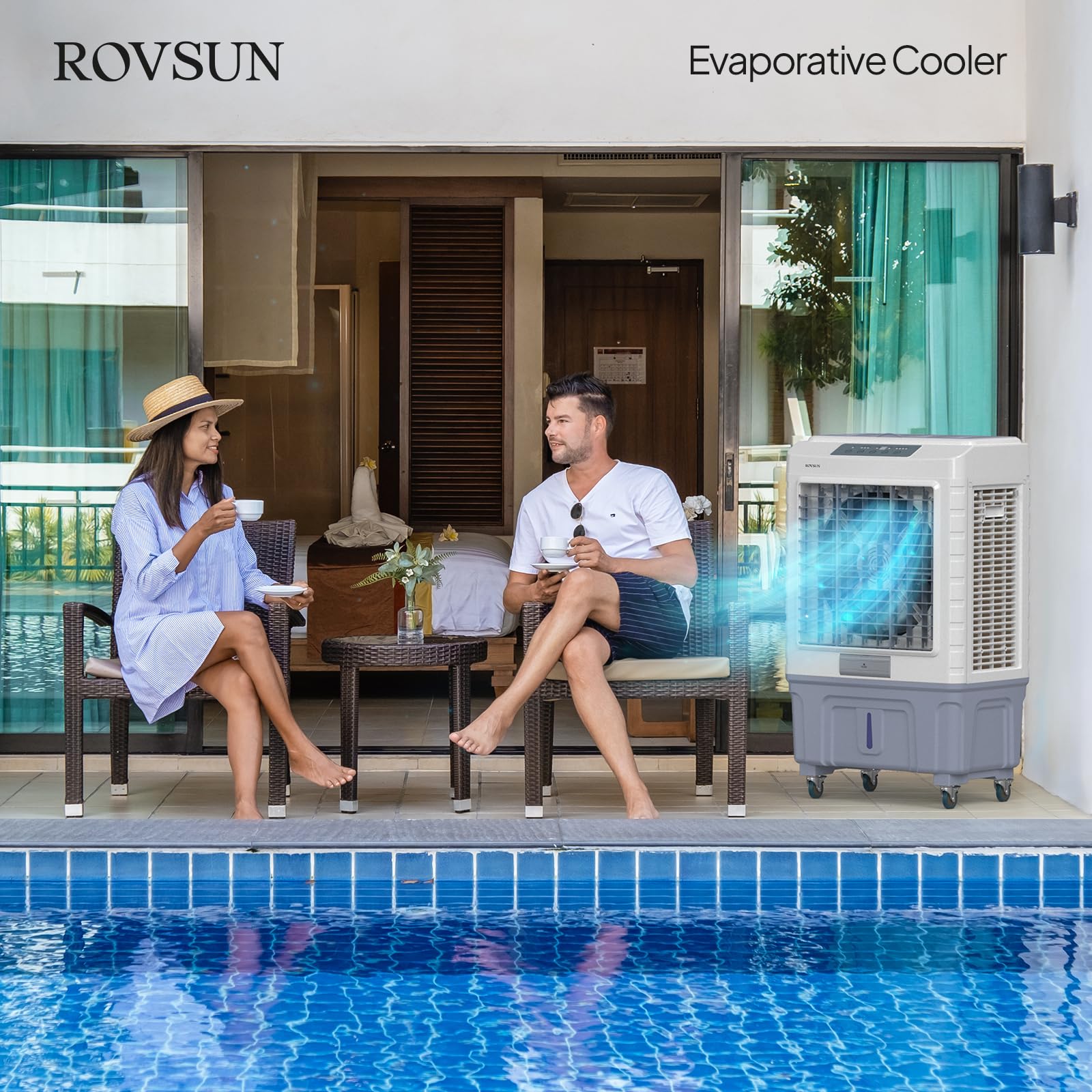 ROVSUN 13.2 Gal Portable Evaporative Air Cooler with Remote Control