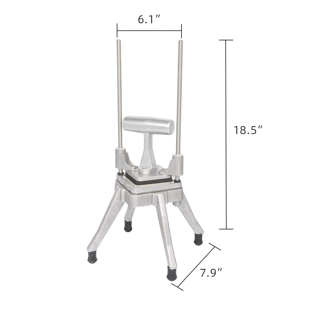 ROVSUN Hand Pressure Commercial French Fry Cutter with 4 Sizes Blades