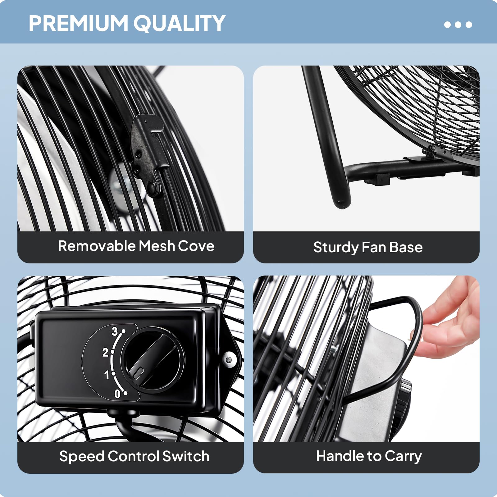 ROVSUN 16" 110W 110V Industrial Floor Fan