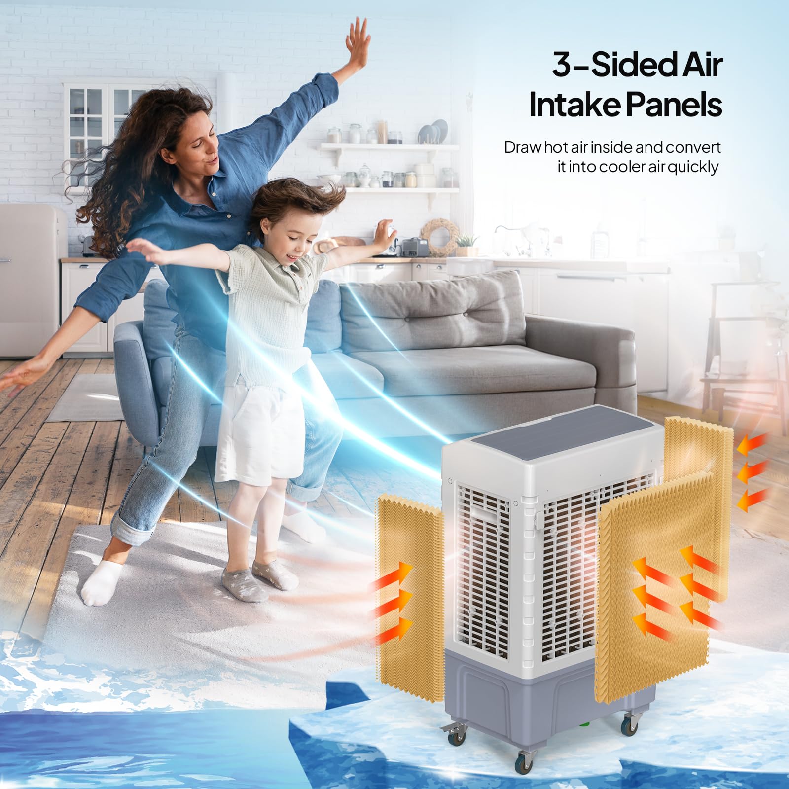 ROVSUN 10.5 Gal Portable Evaporative Air Cooler with Remote Control