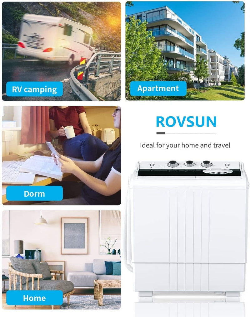 ROVSUN 13 LBS Compact Portable Full-Automatic Washing Machine