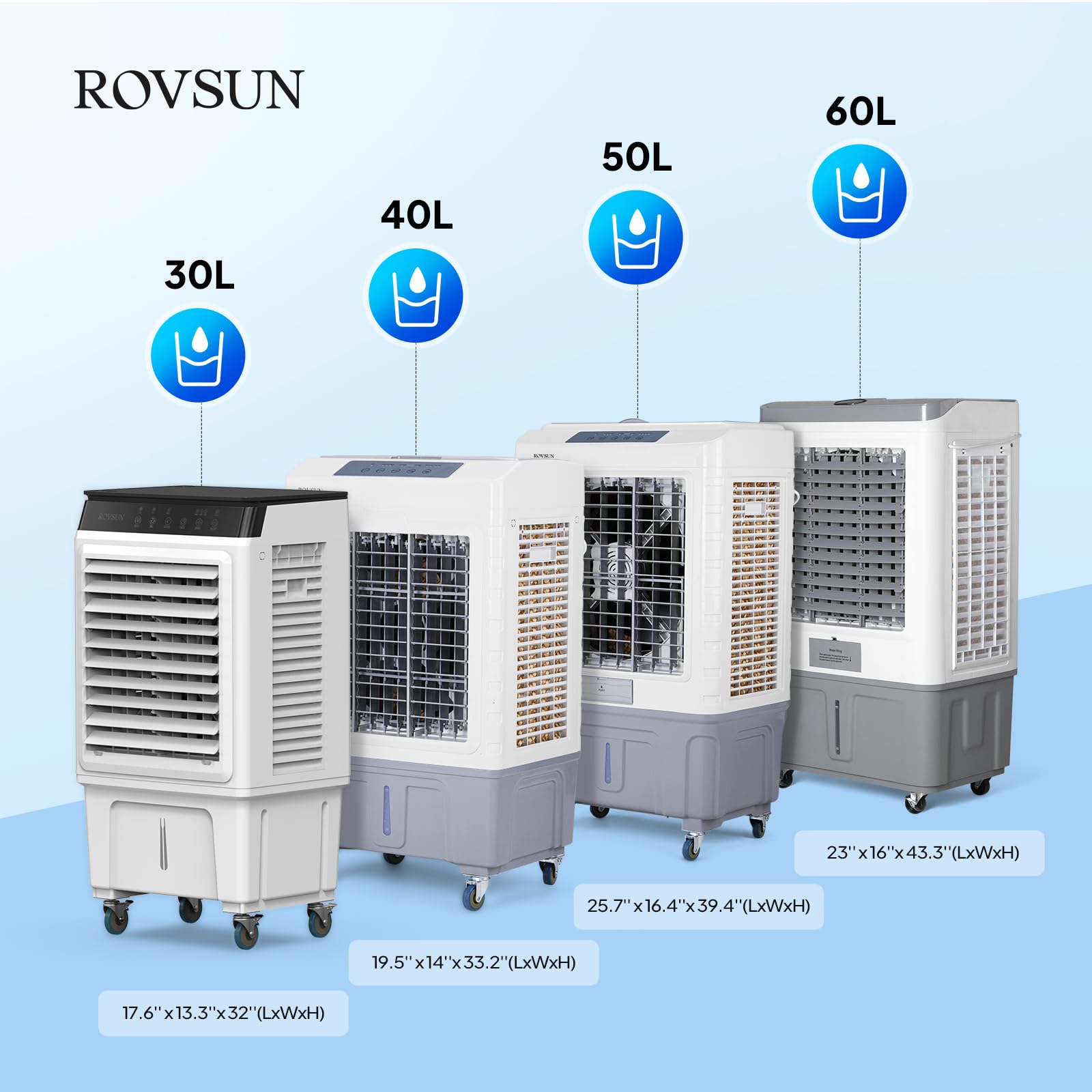 ROVSUN 15.8 Gal Portable Evaporative Air Cooler with Remote Control