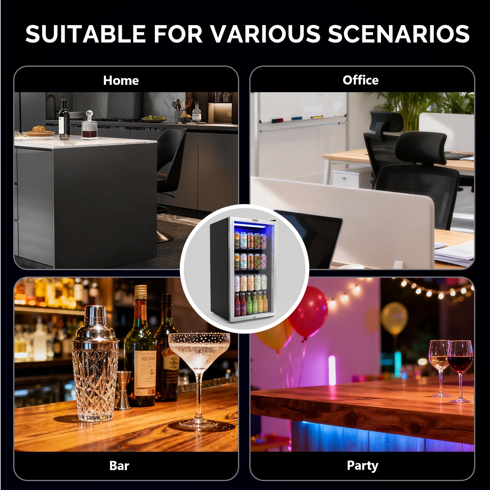 ROVSUN 105 Cans 18" Wide Beverage Refrigerator Cooler