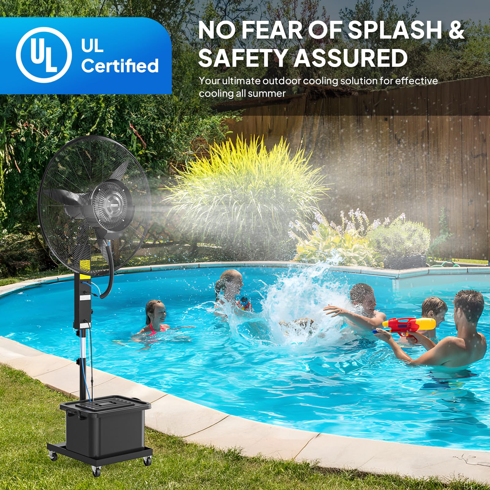 ROVSUN 26" 260W 110V Industrial Misting Fan