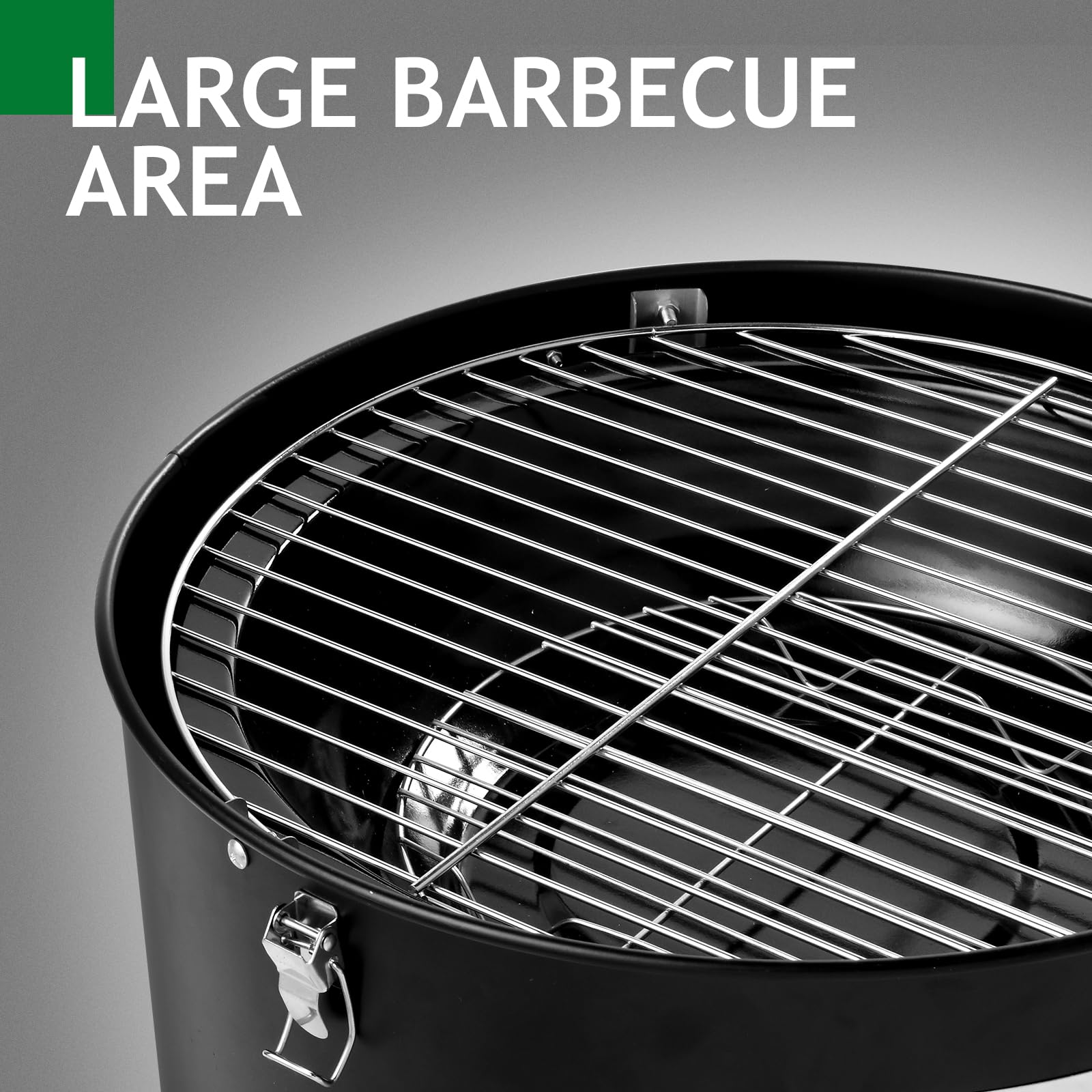 3-in-1 Vertical Charcoal Grill Outdoor BBQ Charcoal Smoker