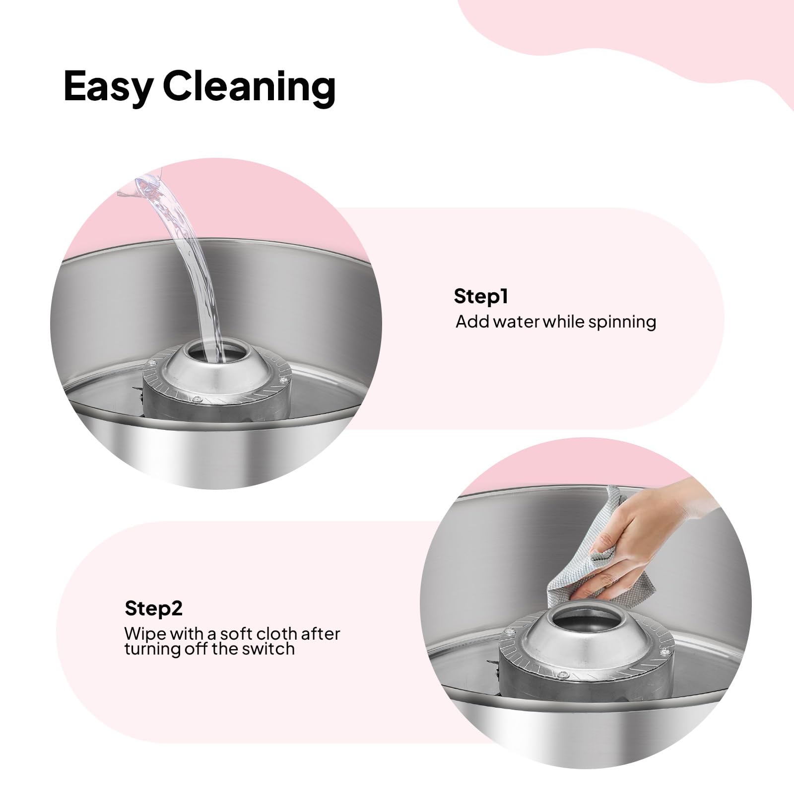 ROVSUN 15" Cotton Candy Machine Pink