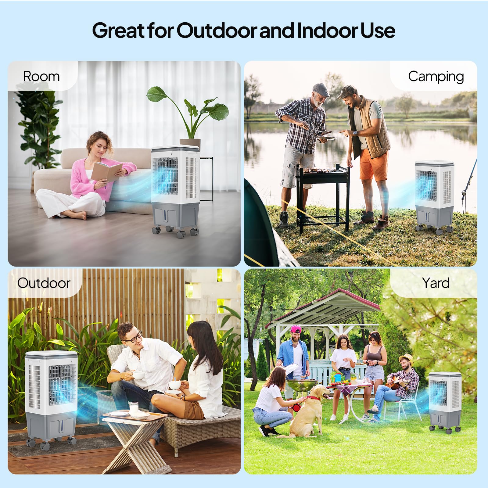 ROVSUN 5.2 Gal Portable Evaporative Air Cooler with Remote Control