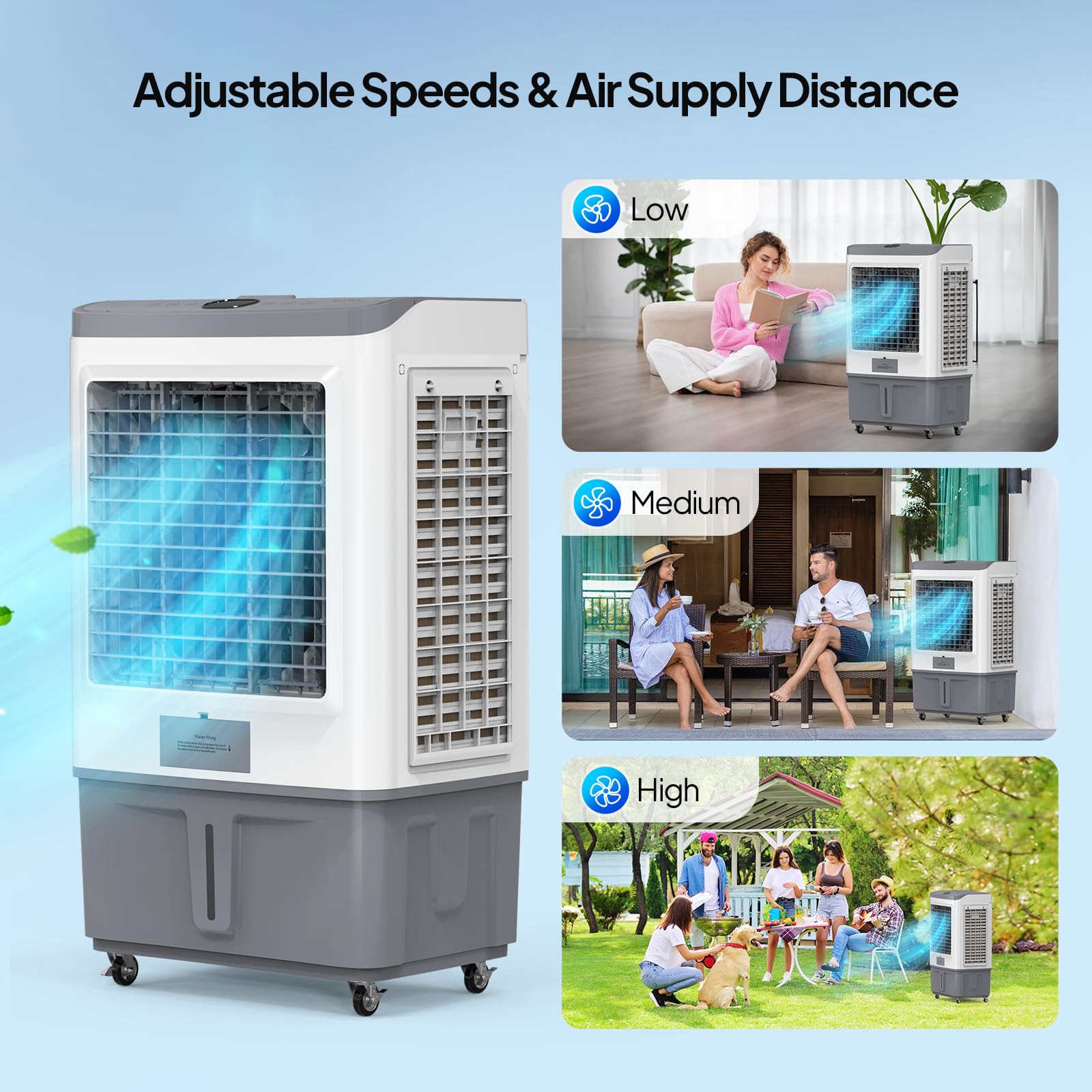 ROVSUN 15.8 Gal Portable Evaporative Air Cooler with Remote Control