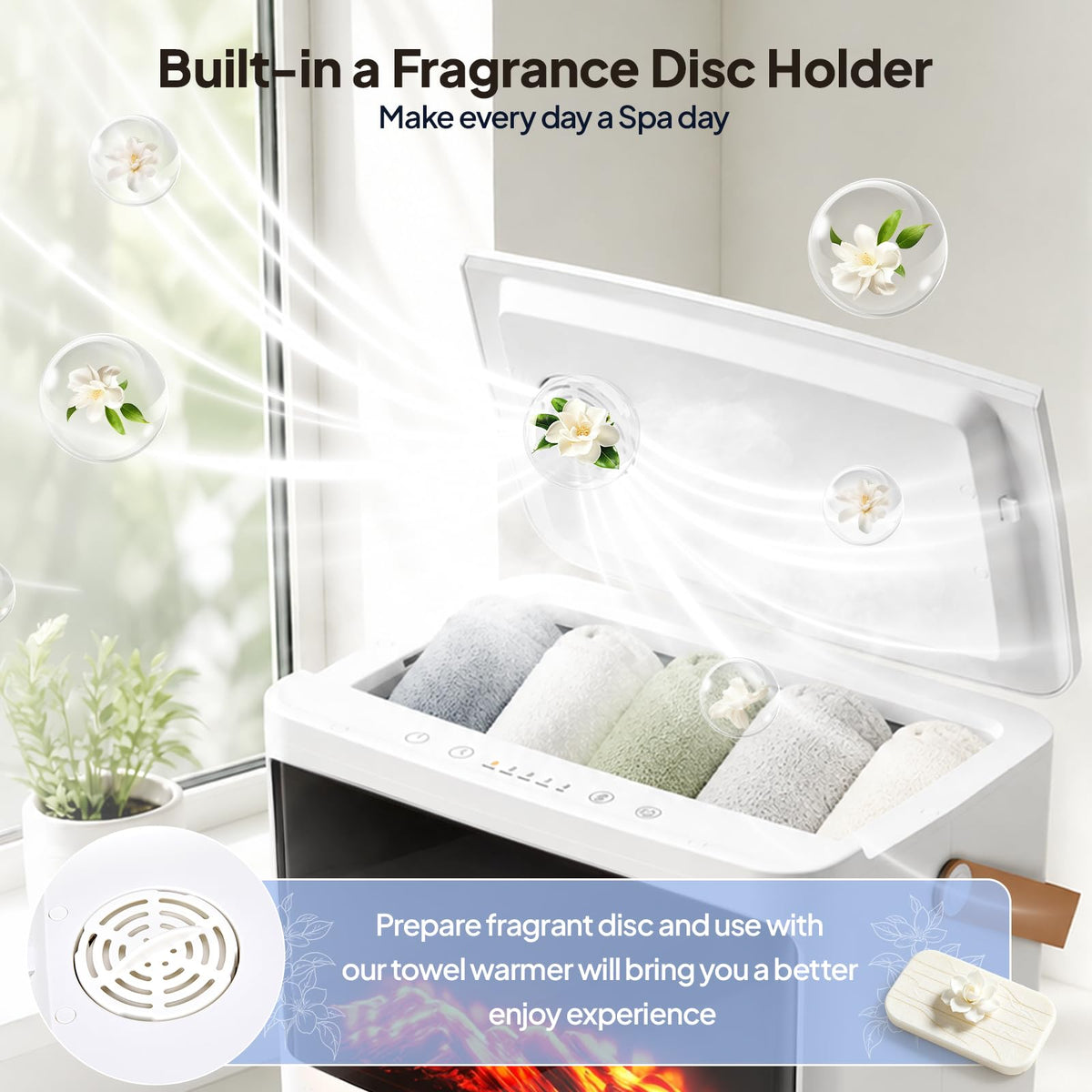 ROVSUN 22L Luxury Heated Towel Warmers with Remote Control