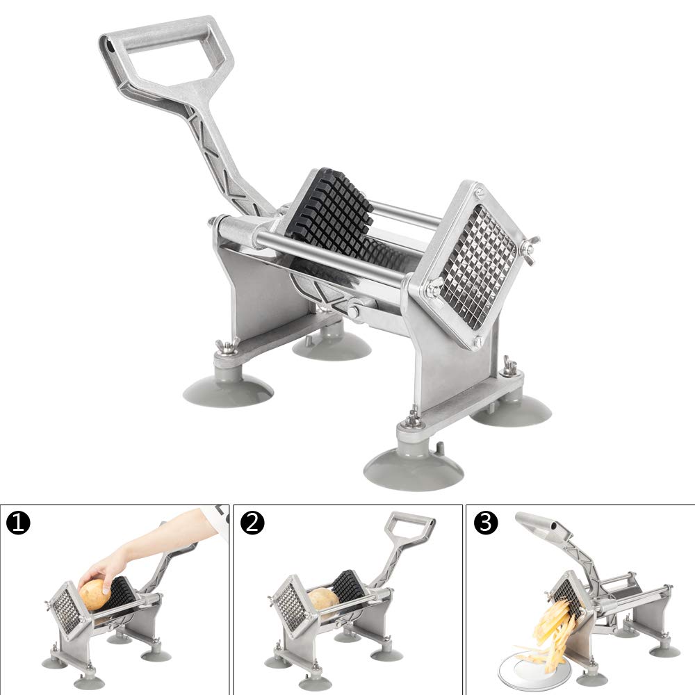 ROVSUN Commercial French Fry Cutter with 4 Sizes Blades