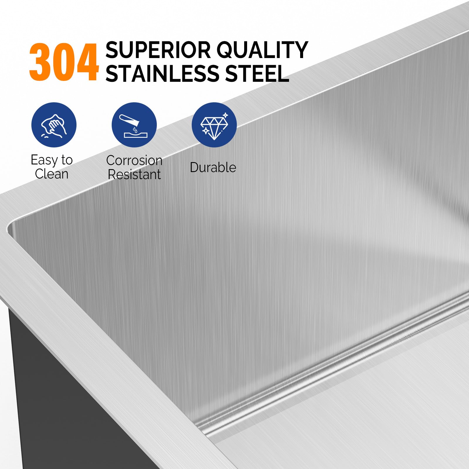 ROVSUN 30" x 19" Undermount Stainless Steel Sink Kitchen with Protector