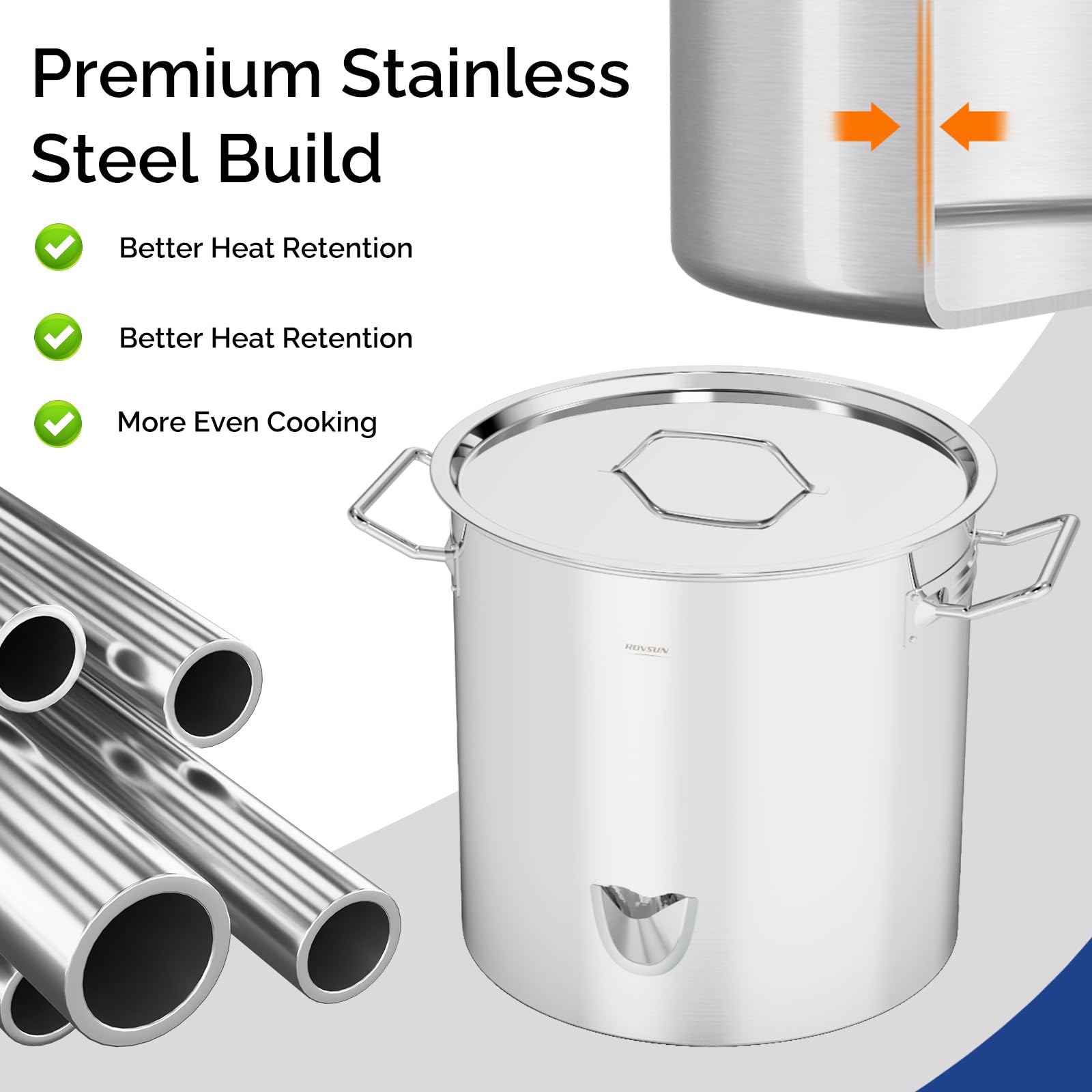 ROVSUN 52 QT Stainless Steel Tamale Steamer Pot