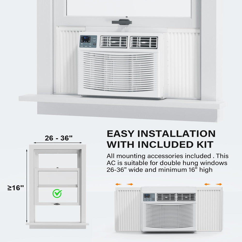 Window Ac Rvt Family ROVSUN 12000 BTU 230V Window Air Conditioner with Heat