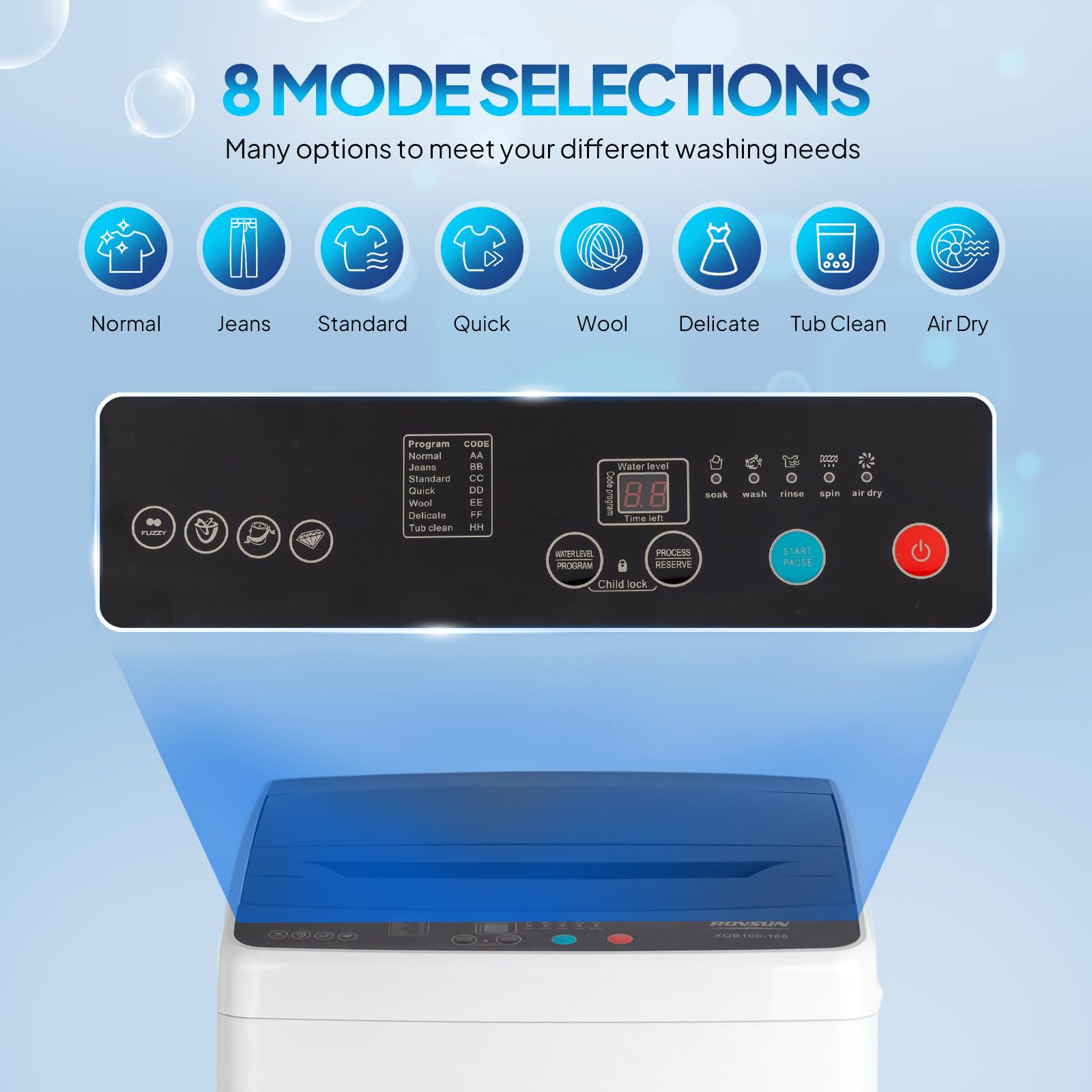 ROVSUN 30 LBS Full Automatic Washing Machine and 3.5 Cu.Ft Portable Clothes Dryer Set