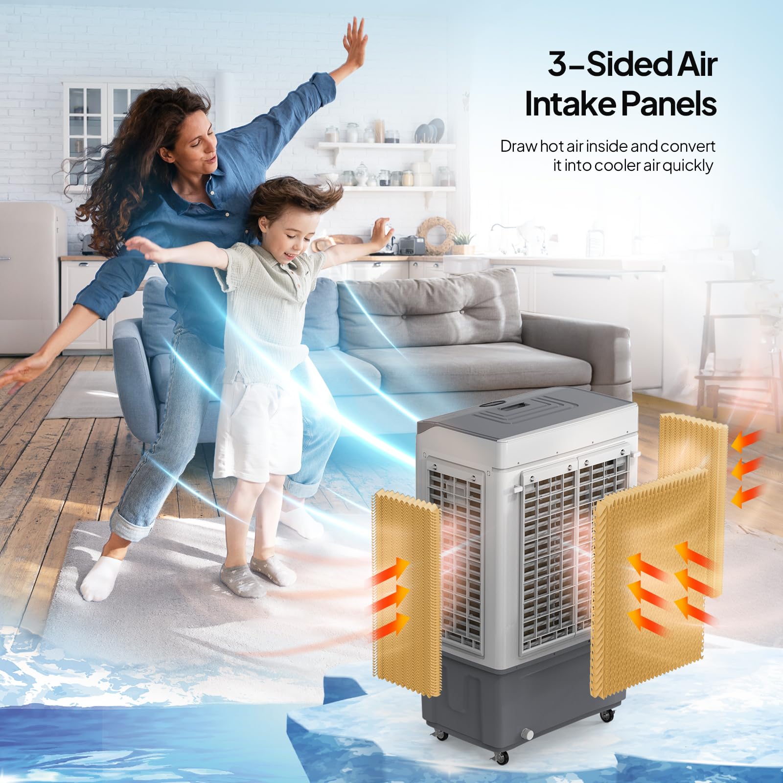 ROVSUN 15.8 Gal Portable Evaporative Air Cooler with Remote Control
