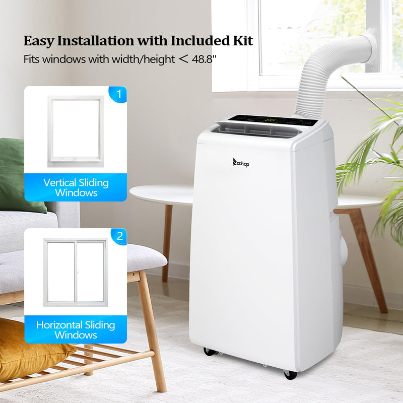 ROVSUN 13000 BTU WiFi Enabled Portable Air Conditioner with Heat & Installation Kit
