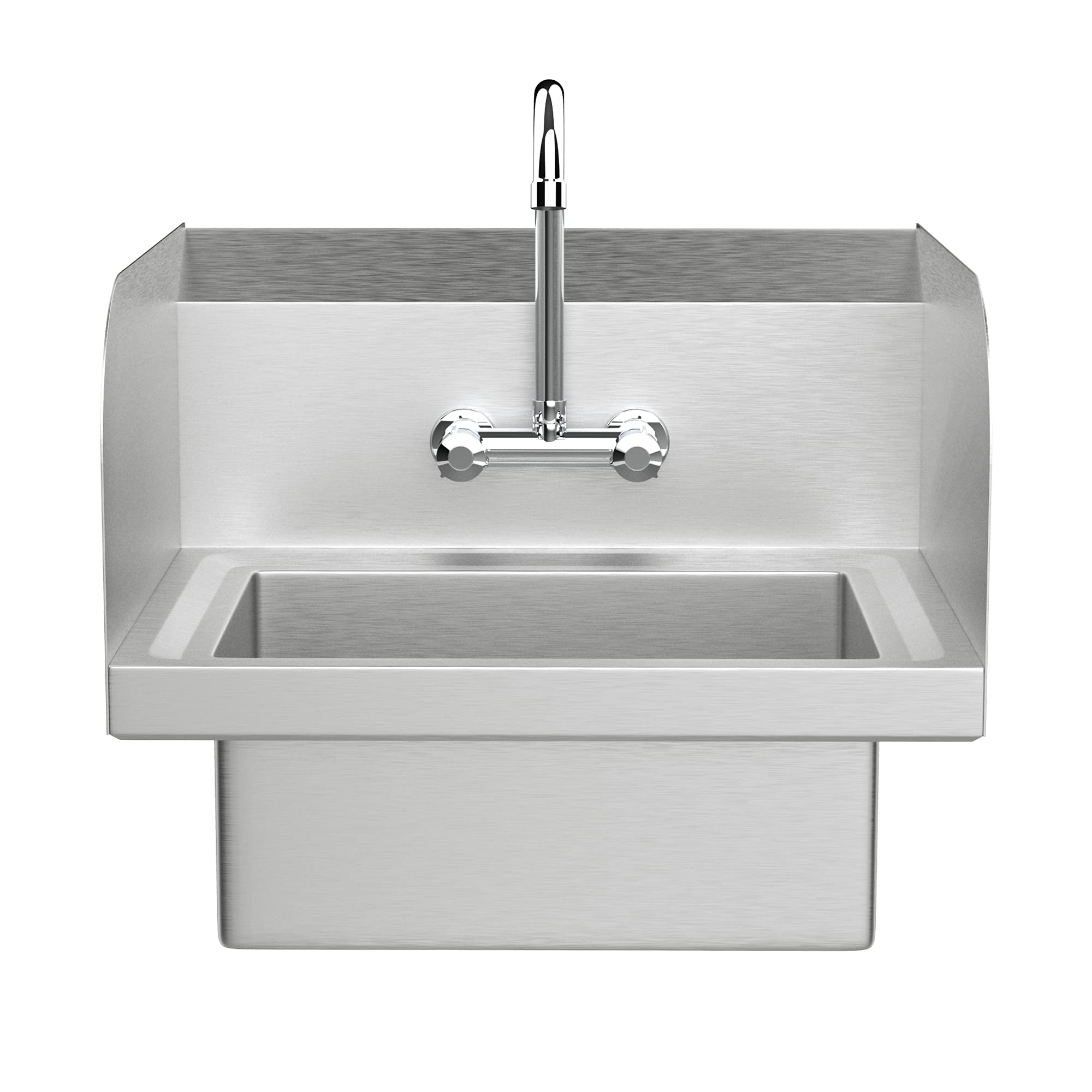 ROVSUN 17" x 15" Wall Mount Stainless Steel Hand Wash Sink with Side Splash