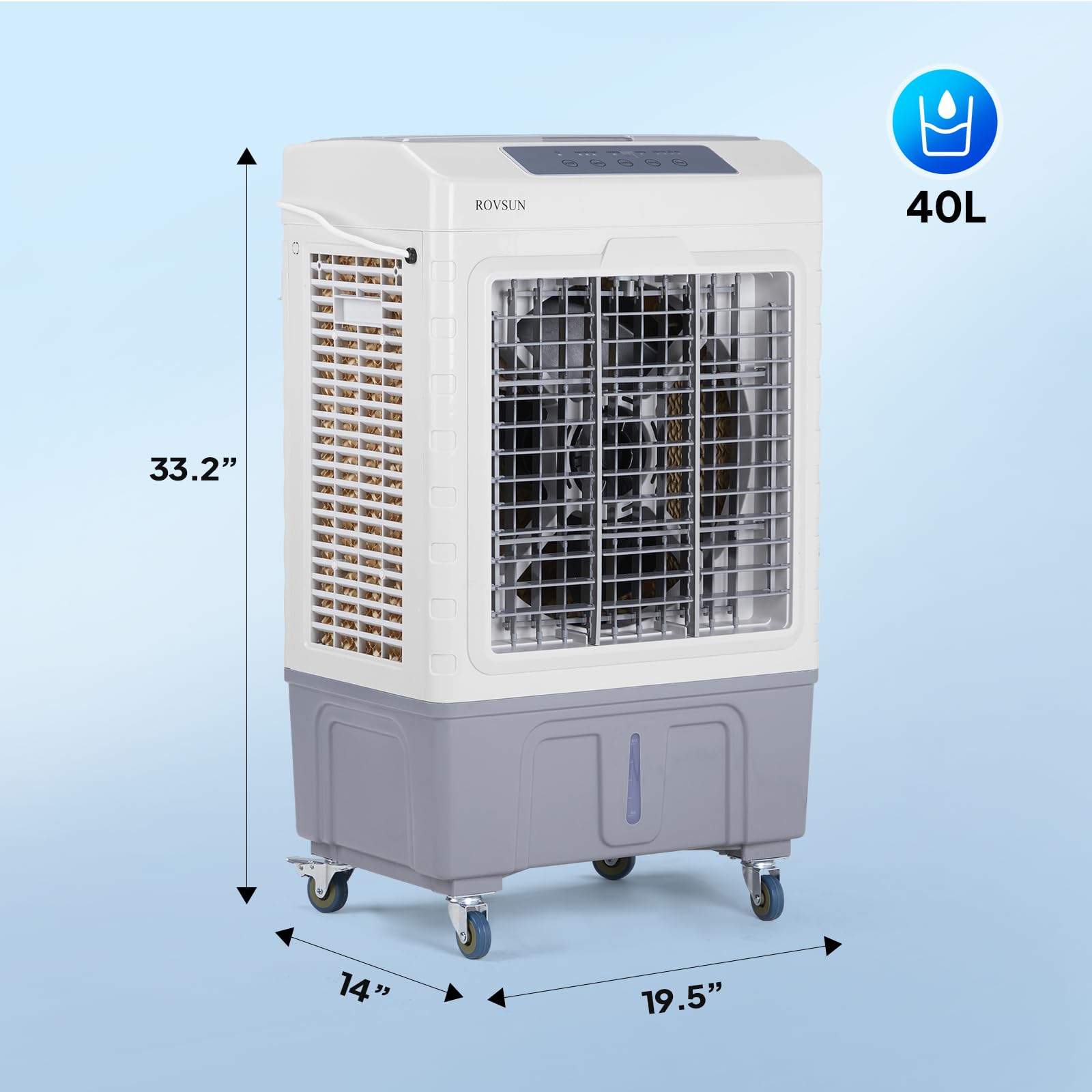 ROVSUN 10.5 Gal Portable Evaporative Air Cooler with Remote Control