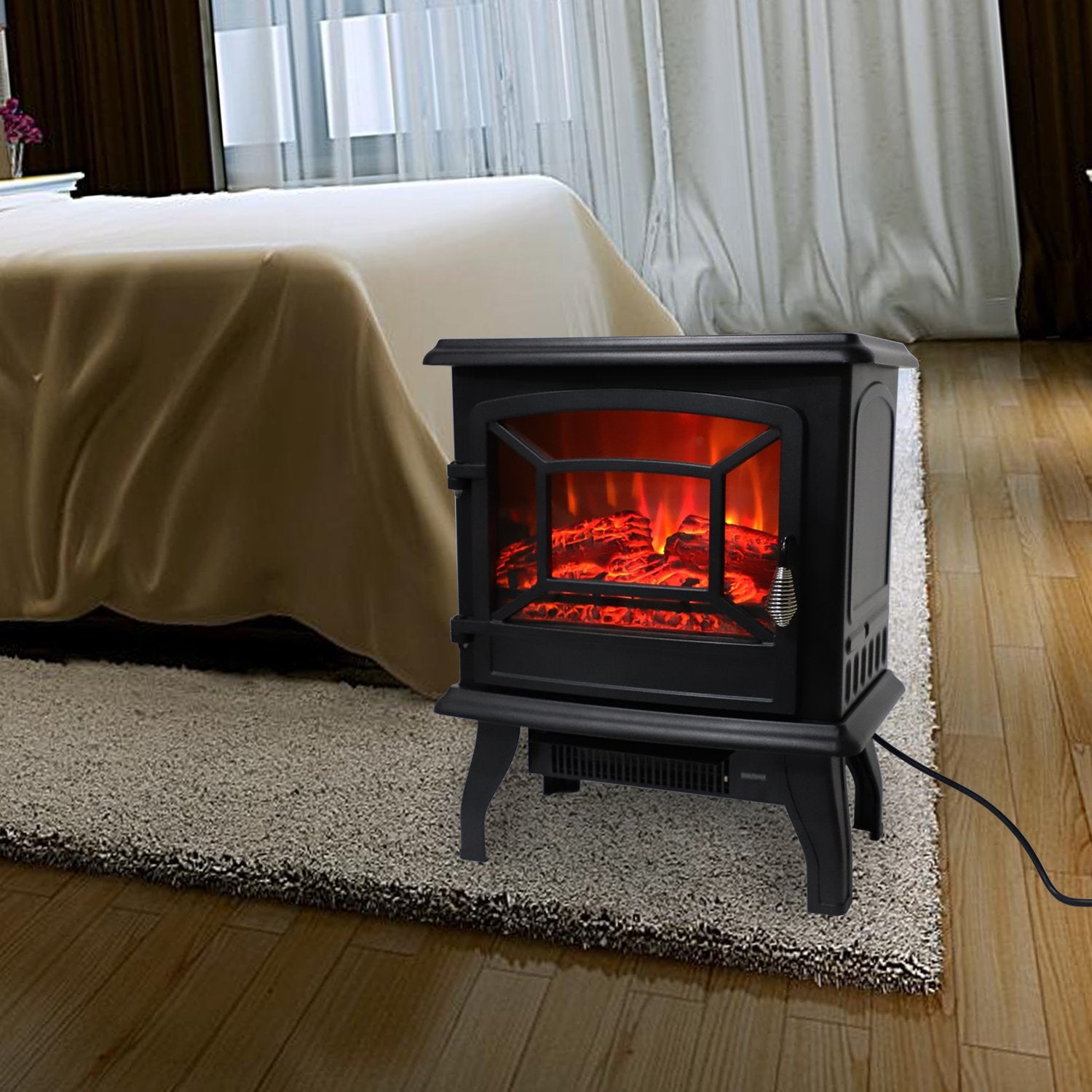 ROVSUN 17" x 20" 1400W 120V Electric Fireplace Stove