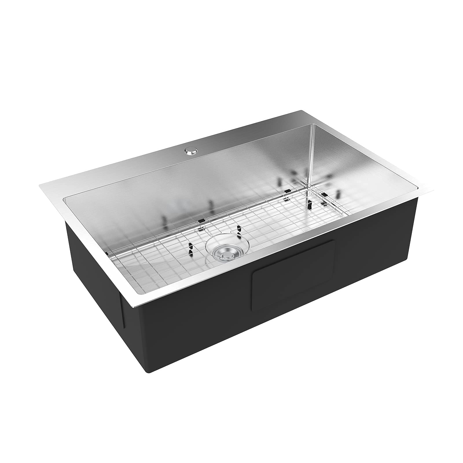 ROVSUN 30" x 22" Drop-in 304 Stainless Steel Sink Kitchen with Protector
