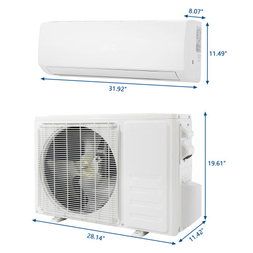 Zokop 9,000 BTU 19 SEER2 115V Mini Split Air Conditioner with Heat Pump & Install Kit