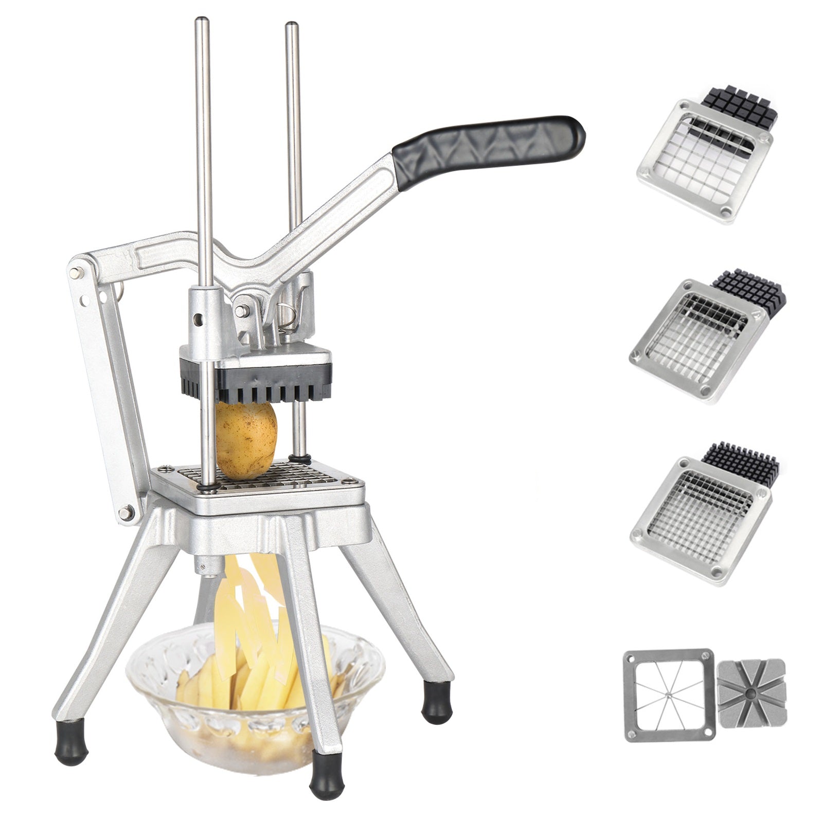 Fry Raking Tool ROVSUN Lever Style French Fry Cutter for Potato Vegetable