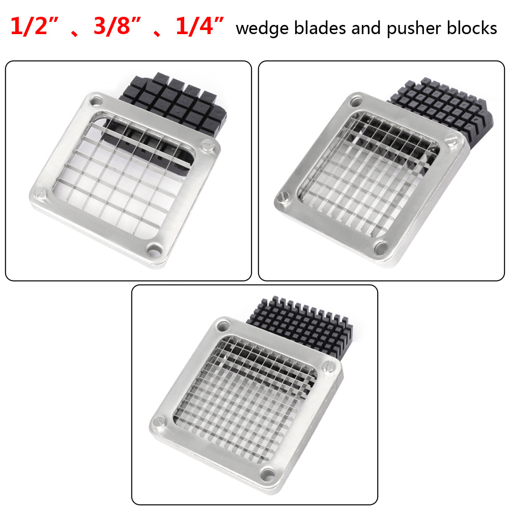 ROVSUN Commercial French Fry Cutter with 3 Sizes Blades