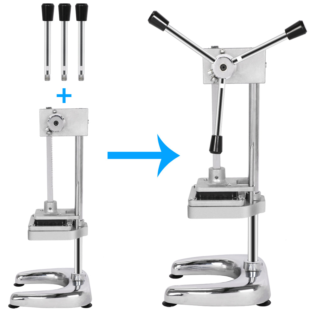 ROVSUN Commercial French Fry Cutter with 3 Sizes Blades