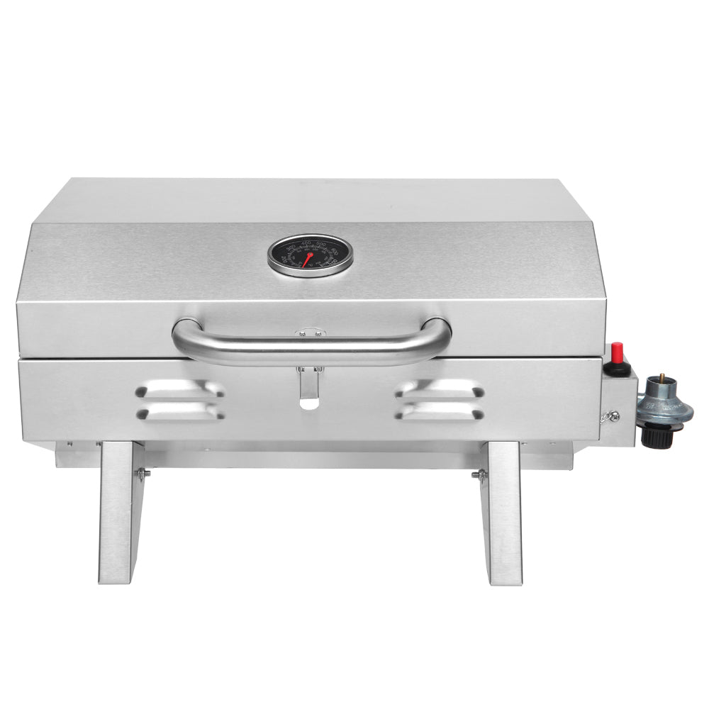 ROVSUN 1 Burner 12,000 BTU Portable Propane Grill for Outdoor Camping Garden BBQ