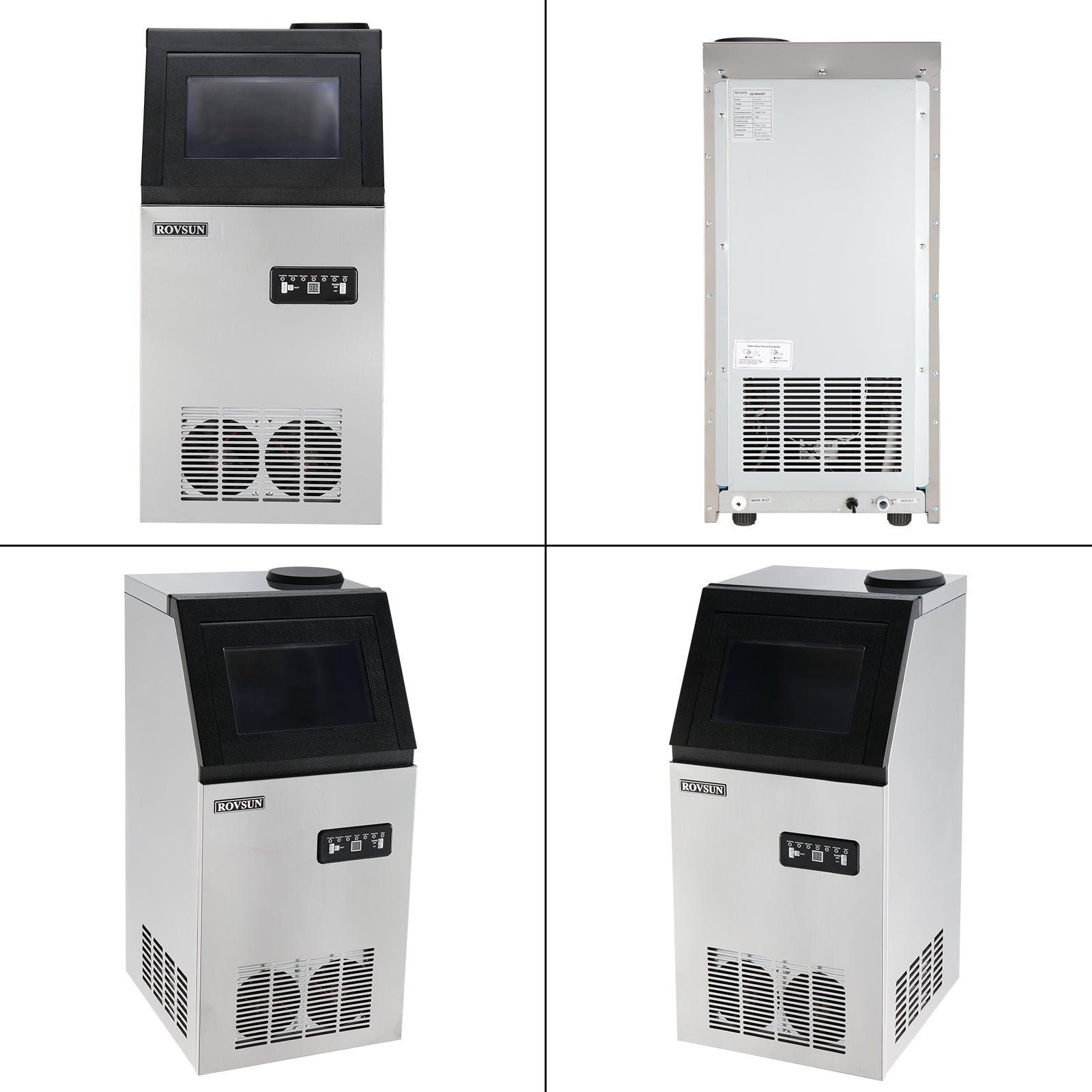ROVSUN 14" 110 lb. 495W 115V Air Cooled Ice Machine Maker Countertop