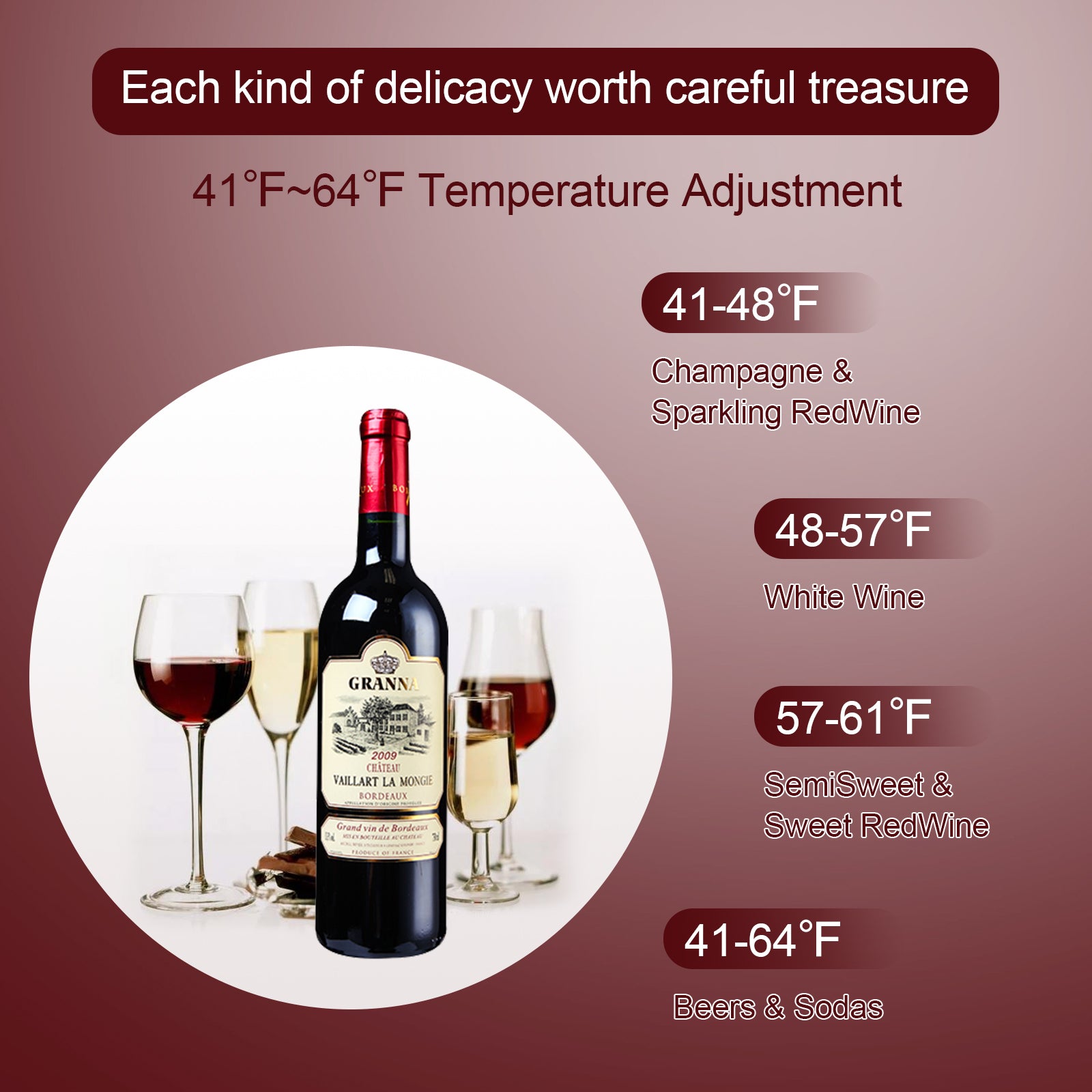 ROVSUN 12 Bottle Wine Cooler Fridge with Digital Temperature