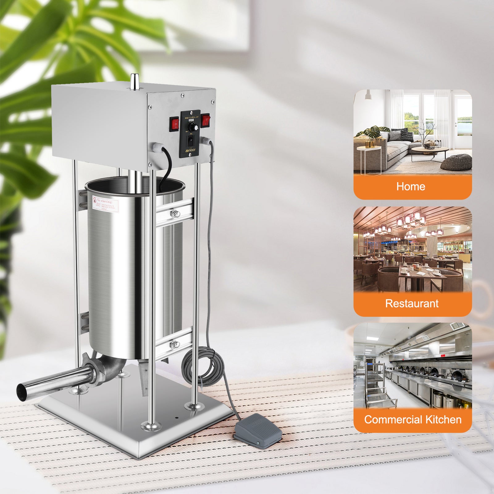 ROVSUN 15 lb. Electric Sausage Stuffer Maker with 5 Stuffing Tubes