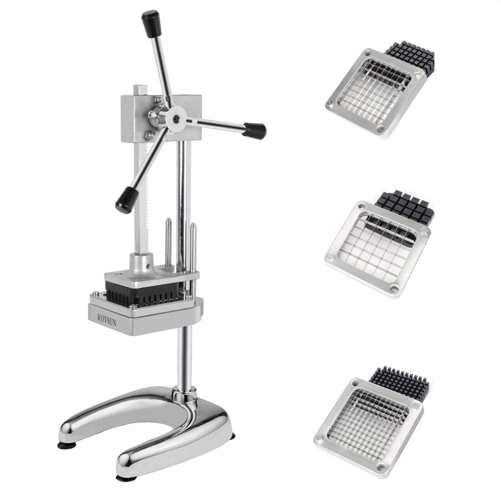 Fry Raking Tool ROVSUN Manual Vertical French Fry Cutter for Potato Vegetable
