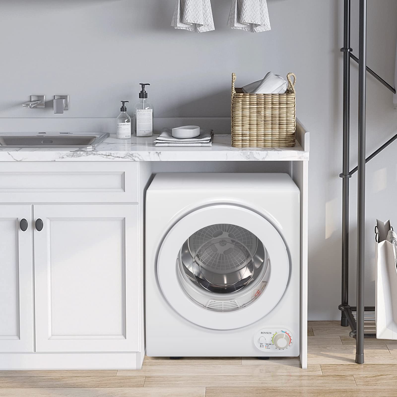 ROVSUN 1.5 Cu.Ft. 850W 110V Tumble Clothers Dryer with Classic Knob Control