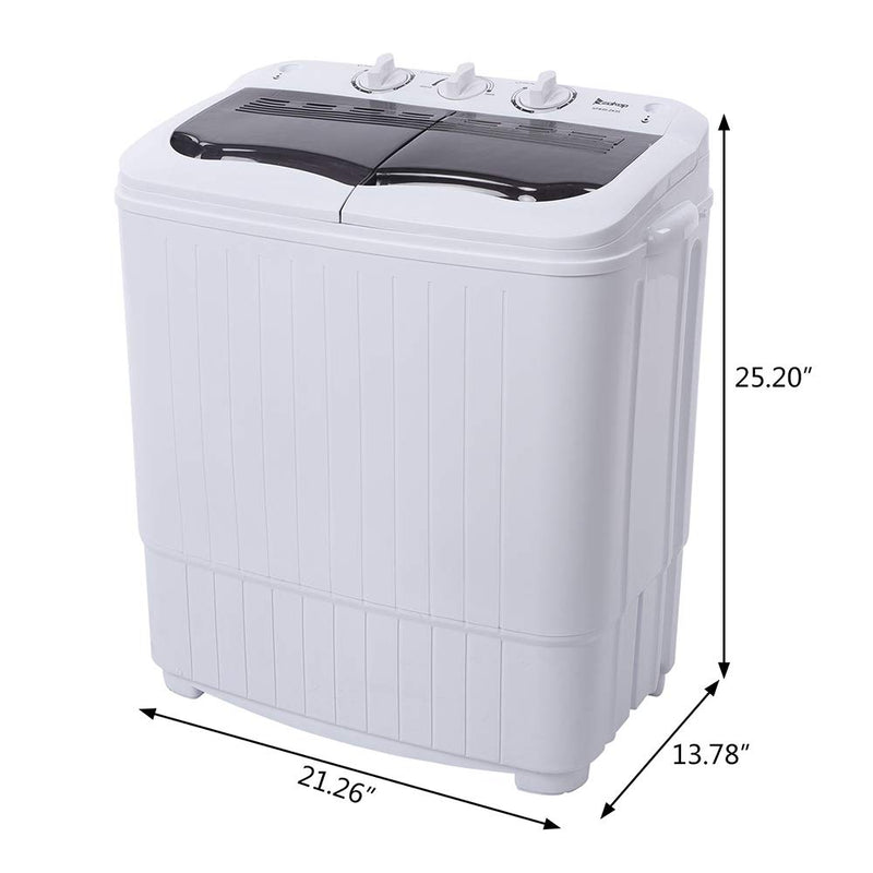 ROVSUN 15Lbs Portable Washing Machine Mini Washer and Dryer Black/Blue