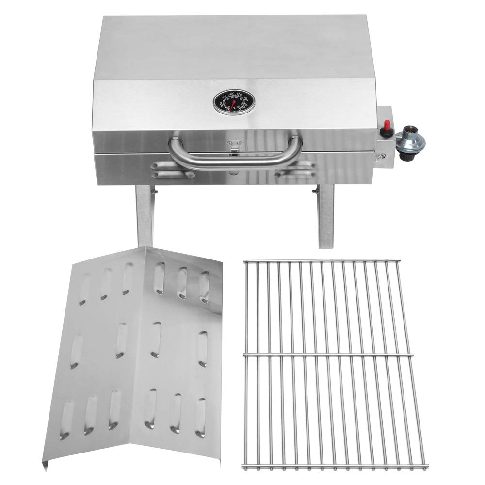 ROVSUN 1 Burner 12,000 BTU Portable Propane Grill for Outdoor Camping Garden BBQ