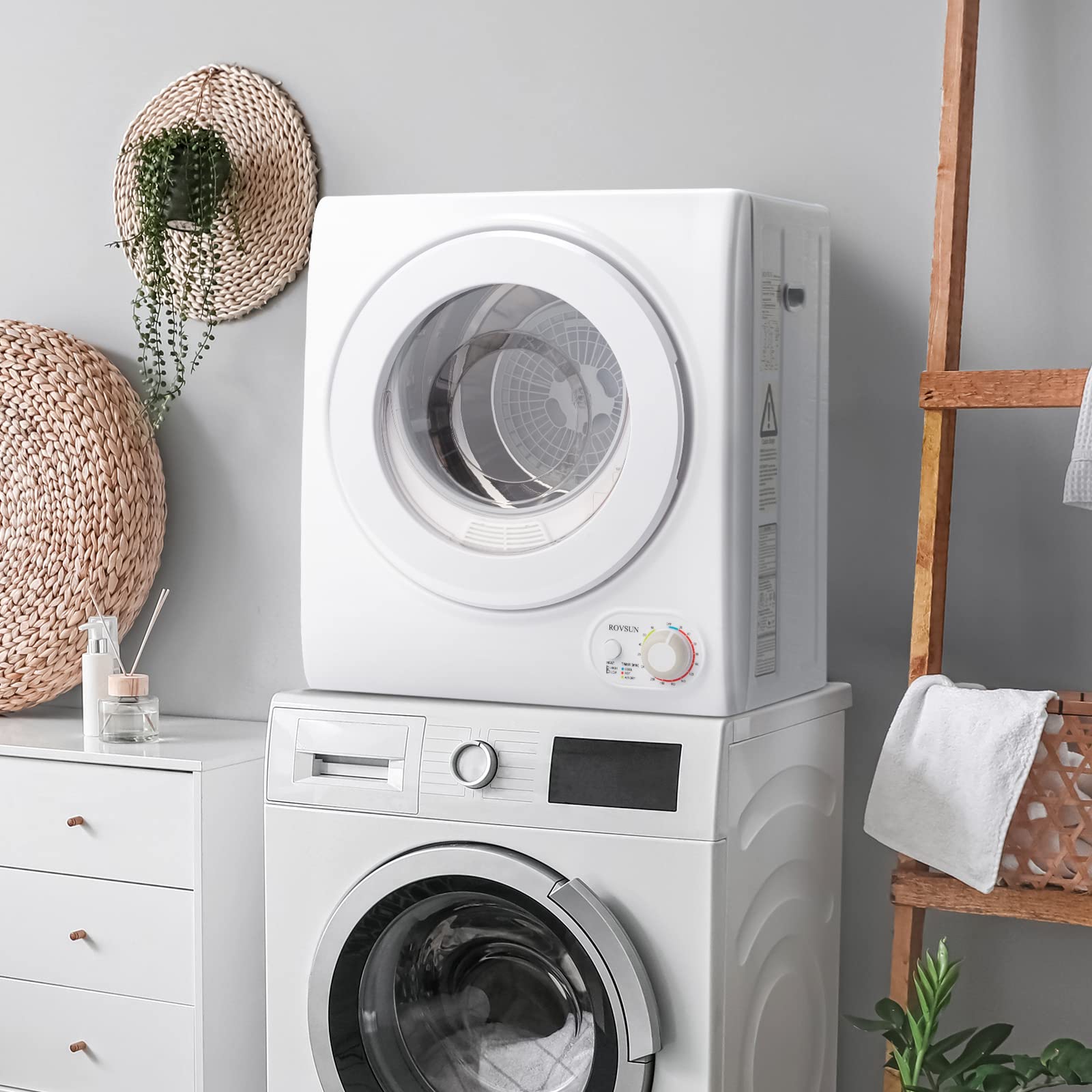 ROVSUN 1.5 Cu.Ft. 850W 110V Tumble Clothers Dryer with Classic Knob Control